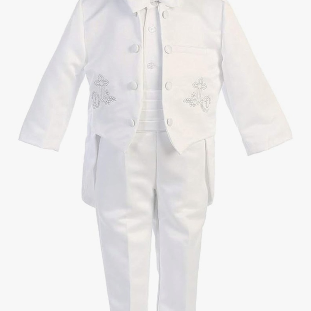 Elegant White Formal Suit Set for Kids